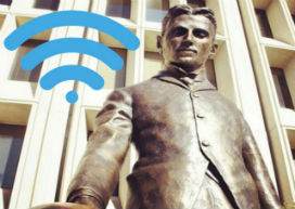 Nikola Tesla’nın Silikon Vadisindeki heykeli ücretsiz Wi-Fi sunuyor!